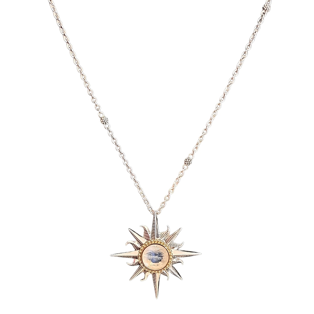 Lagos Limited Edition Rare Wonders Silver & 18k Gold Sun Pendant Necklace